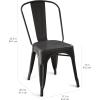 imageAmazon Basics Metal Dining Chairs Matte Black 1 Count Pack of 4Matte Black