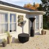 imageAmazon Basics Outdoor Round Stand Up Patio Heater Cover Tan 36 x 185 x 95Black