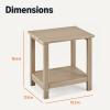 imageAmazon Basics Outdoor Side Table 4191cm x 32cm x 4191cm Grey 1PackBrown