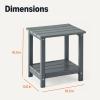 imageAmazon Basics Outdoor Side Table 4191cm x 32cm x 4191cm Grey 1PackGrey