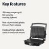 imageAmazon Basics Panini Press amp Electric Indoor Grill with Temperature Control NonStick Ceramic Plates Black