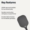 imageAmazon Basics Pickleball Paddles Set of 2 USAPA Approved Carbon Fiber Paddle with 4 Balls Lightweight Pickle Ball Rackets Carry Bag amp GripsBlack