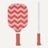 imageAmazon Basics Pickleball Paddles Set of 2 USAPA Approved Carbon Fiber Paddle with 4 Balls Lightweight Pickle Ball Rackets Carry Bag amp GripsPastel Zigzag