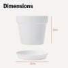 imageAmazon Basics Plant Pots 6 inch White 1Pack8 inch