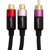 imageAmazon Basics RCA YAdapter Splitter with 2Female on One End and 1Male RCA Cable GoldPlated Black 12 Inches304 cm1 Male to 2 Female