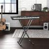 imageAmazon Basics Sturdy Keyboard and Piano Stand HeavyDuty Adjustable HeightAdaptive XShape Design BlackDoubleXShape