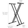 imageAmazon Basics Sturdy Keyboard and Piano Stand HeavyDuty Adjustable HeightAdaptive XShape Design BlackDoubleXShape