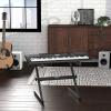 imageAmazon Basics Sturdy Keyboard and Piano Stand HeavyDuty Adjustable HeightAdaptive XShape Design BlackZShape