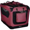 imageAmazon Basics Folding Portable Soft Pet Dog Crate Carrier Kennel 262L x 178W x 181H BlackRED