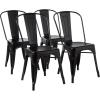 imageAmazon Basics Metal Dining Chairs Matte Black 1 Count Pack of 4Matte Black