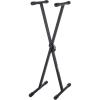imageAmazon Basics Sturdy Keyboard and Piano Stand HeavyDuty Adjustable HeightAdaptive XShape Design BlackSingleXShape