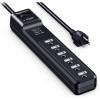 imageAmazon Basics Surge Protector Power Strip with 2 USB Ports 6 Outlet Extension Cord 1000 Joule Rectangle 6 ft Cord Length BlackBlack