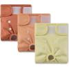 imageAmazon Basics Washable Dog Diapers Highly Absorbent Female S Size 3 Pack 151 x 109 x 021 Colors Cinnamon Peach Pale OliveS