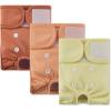 imageAmazon Basics Washable Dog Diapers Highly Absorbent Female S Size 3 Pack 151 x 109 x 021 Colors Cinnamon Peach Pale OliveXS