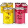 imageAmazon Basics Wet Dog Food Stew Variety Pack Beef Vegetables Rice amp Chicken Vegetables Rice 125oz can 6 cans of Each Flavor 12 cans in Total