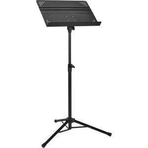 imageAmazon Basics Adjustable Folding Music Stand 31 to 55 height  For School Music Program Ensembles Bands Seated amp Standing Black