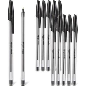 imageAmazon Basics Ballpoint Pens 10mm Blue 12 PackBlack