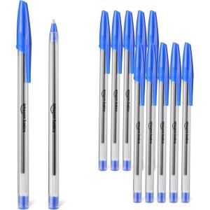 imageAmazon Basics Ballpoint Pens 10mm Blue 12 PackBlue