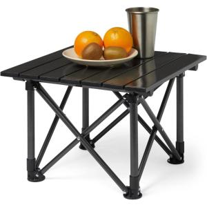 imageAmazon Basics Camping Table Small Folding Camping Essentials Black