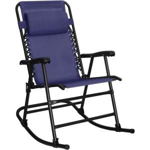 imageAmazon Basics Foldable Rocking Chair  BlueNavy Blue