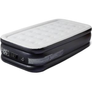 imageAmazon Basics Inflatable air Mattress Queen 22in Height Blow up Mattress with Built in PumpTwin 300 lbs  NA Plug