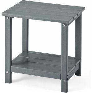 imageAmazon Basics Outdoor Side Table 4191cm x 32cm x 4191cm Grey 1PackGrey