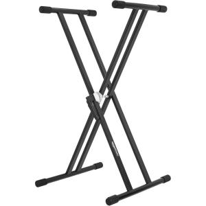imageAmazon Basics Sturdy Keyboard and Piano Stand HeavyDuty Adjustable HeightAdaptive XShape Design BlackDoubleXShape