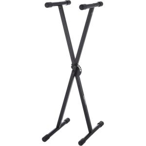 imageAmazon Basics Sturdy Keyboard and Piano Stand HeavyDuty Adjustable HeightAdaptive XShape Design BlackSingleXShape