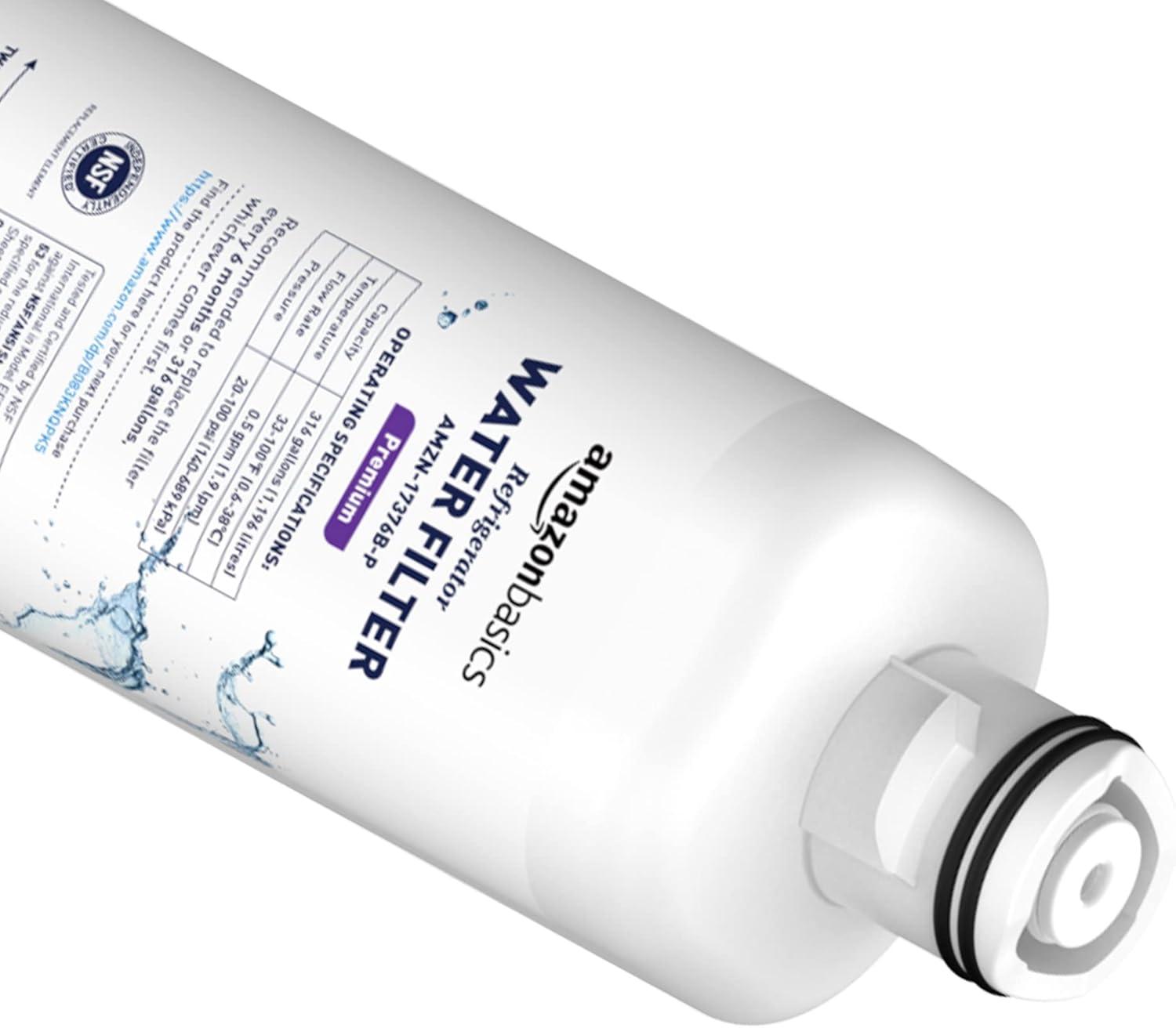 imageAmazon Basics Replacement Samsung DA9717376B HAFQINEXP Refrigerator Water Filter 3Pack Standard Filtration1Pack