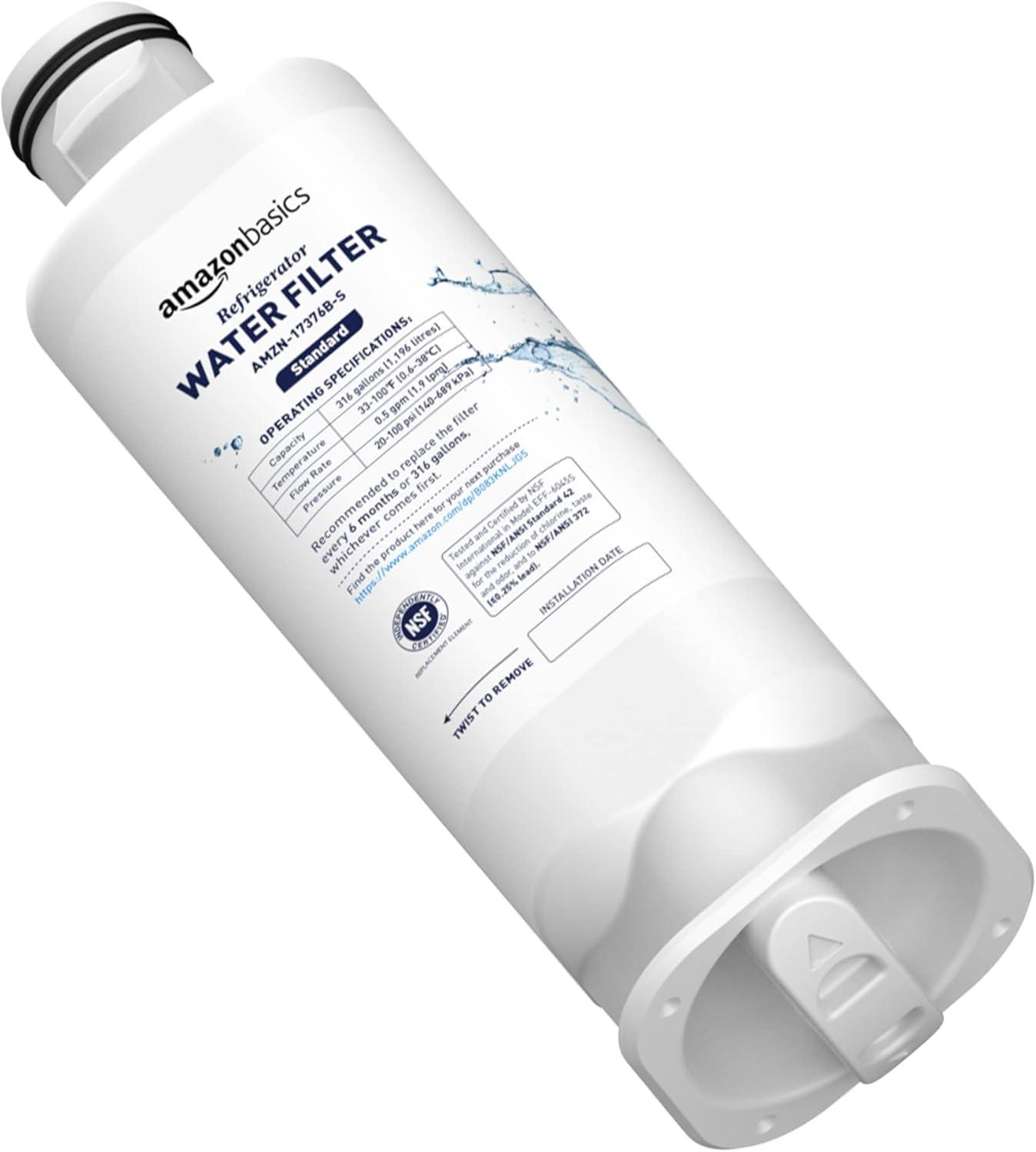 imageAmazon Basics Replacement Samsung DA9717376B HAFQINEXP Refrigerator Water Filter 3Pack Standard Filtration3Pack