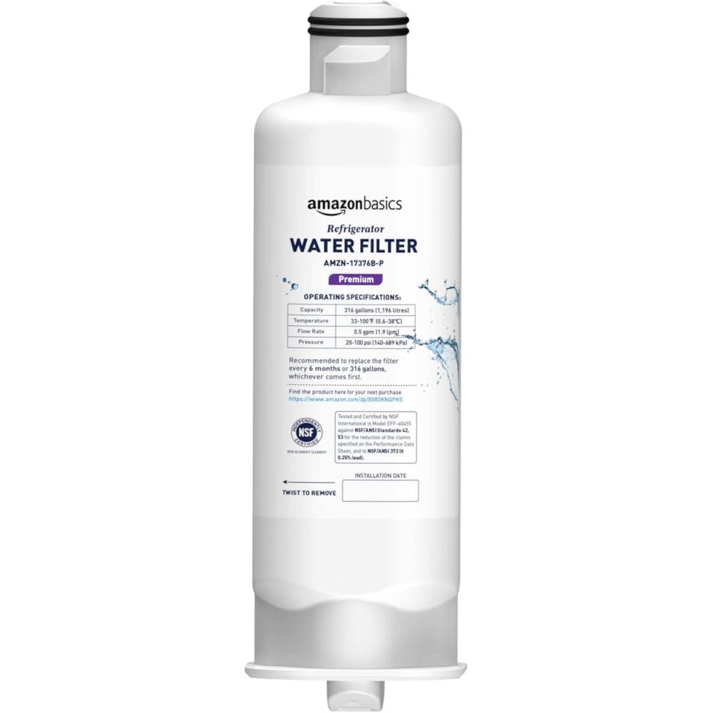 imageAmazon Basics Replacement Samsung DA9717376B HAFQINEXP Refrigerator Water Filter 3Pack Standard Filtration1Pack