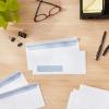 imageAmazon Basics 10 Business Letter Envelopes with Gummed SealNo Tint500 Count Pack of 5Peel  Seal Tinted Left window