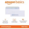imageAmazon Basics 10 Business Letter Envelopes with Gummed SealNo Tint500 Count Pack of 5Peel  Seal Tinted Left window