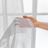 imageAmazon Basics 2Piece Embroidery Sheer Curtain Set Light Filtering Hollow Drapes for Living Room and Bedroom 52 W  95 L White Classic WavesWhite Classic Waves