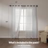 imageAmazon Basics 2Piece Embroidery Sheer Curtain Set Light Filtering Hollow Drapes for Living Room and Bedroom 52 W  95 L White Classic WavesWhite Classic Waves