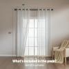 imageAmazon Basics 2Piece Embroidery Sheer Curtain Set Light Filtering Hollow Drapes for Living Room and Bedroom 52 W  95 L White Classic WavesWhite Classic Waves