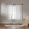 imageAmazon Basics 2Piece Embroidery Sheer Curtain Set Light Filtering Hollow Drapes for Living Room and Bedroom 52 W  95 L White Classic WavesWhite Cloverleaf