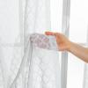 imageAmazon Basics 2Piece Embroidery Sheer Curtain Set Light Filtering Hollow Drapes for Living Room and Bedroom 52 W  95 L White Classic WavesWhite Cloverleaf