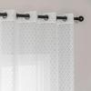 imageAmazon Basics 2Piece Embroidery Sheer Curtain Set Light Filtering Hollow Drapes for Living Room and Bedroom 52 W  95 L White Classic WavesWhite Cloverleaf