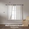 imageAmazon Basics 2Piece Embroidery Sheer Curtain Set Light Filtering Hollow Drapes for Living Room and Bedroom 52 W  95 L White Classic WavesWhite Scale