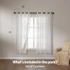imageAmazon Basics 2Piece Embroidery Sheer Curtain Set Light Filtering Hollow Drapes for Living Room and Bedroom 52 W  95 L White Classic WavesWhite Scale