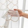 imageAmazon Basics 2Piece Embroidery Sheer Curtain Set Light Filtering Hollow Drapes for Living Room and Bedroom 52 W  95 L White Classic WavesWhite Scale