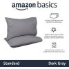 imageAmazon Basics 400 Thread Count 100 Cotton Pillow Cases Sateen Weave King Dark Gray 40 x 20 Set of 2 Pillows Not IncludedDark Gray