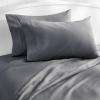 imageAmazon Basics 400 Thread Count 100 Cotton Pillow Cases Sateen Weave King Dark Gray 40 x 20 Set of 2 Pillows Not IncludedDark Gray