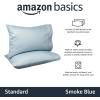 imageAmazon Basics 400 Thread Count 100 Cotton Pillow Cases Sateen Weave King Dark Gray 40 x 20 Set of 2 Pillows Not IncludedSmoke Blue