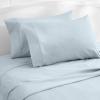 imageAmazon Basics 400 Thread Count 100 Cotton Pillow Cases Sateen Weave King Dark Gray 40 x 20 Set of 2 Pillows Not IncludedSmoke Blue