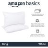 imageAmazon Basics 400 Thread Count 100 Cotton Pillow Cases Sateen Weave King Dark Gray 40 x 20 Set of 2 Pillows Not IncludedWhite