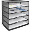 imageAmazon Basics 5Tier Mesh Desk Organizer File Holder Paper Sorter for Office Supplies Mail Documents 136 x 95 x 128 inches Black5 slots