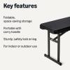 imageAmazon Basics 6ft Folding Bench for Indoor amp Outdoor Use with Carrying Handle BlackBlack