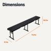 imageAmazon Basics 6ft Folding Bench for Indoor amp Outdoor Use with Carrying Handle BlackBlack